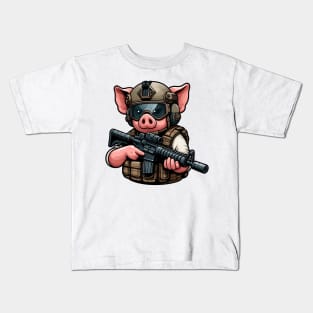 Tactical Pig Kids T-Shirt